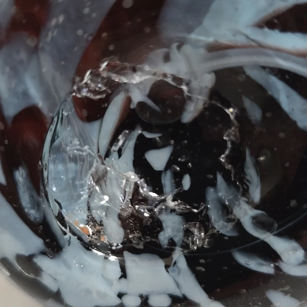 Hand Blown Swirled Glass Vase